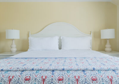 Guest Room at Newagen with lobster and crab bedspread