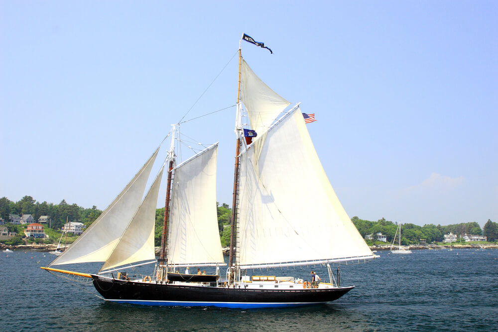 A ship that's part of Windjammer Days in Boothbay Harbor.